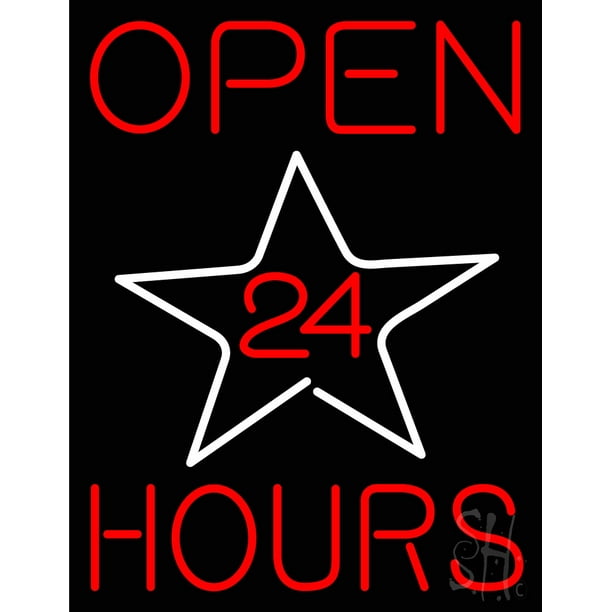 Open 24 Hours 16x16 Basic Black Premium Acrylic Sign CGSignLab Open 24 Hours 16x16 Basic Black Premium Acrylic Sign CGSignLab